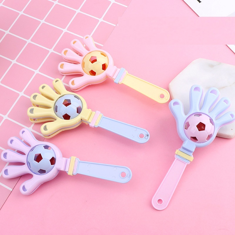 Đồ chơi xúc xắc lục lạc bàn tay - vỗ tay quả bóng - bàn tay nhựa đập vui nhộn cho bé