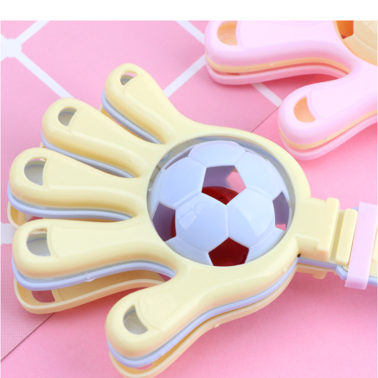 Đồ chơi xúc xắc lục lạc bàn tay - vỗ tay quả bóng - bàn tay nhựa đập vui nhộn cho bé