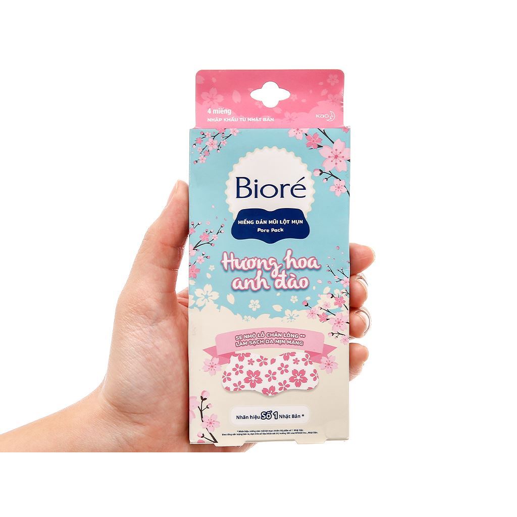 Miếng Dán Lột Mụn Vùng Cánh Mũi Bioré 4 PCS