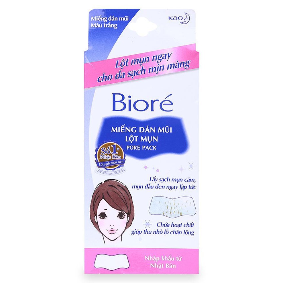 Miếng Dán Lột Mụn Vùng Cánh Mũi Bioré 4 PCS