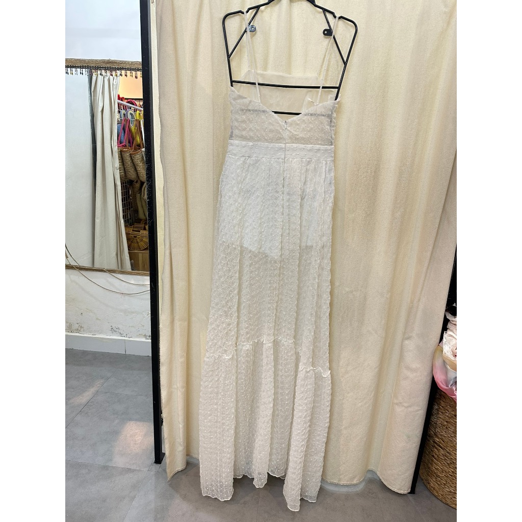 THANH LÝ  - Maxi 2 dây trắng vải bi