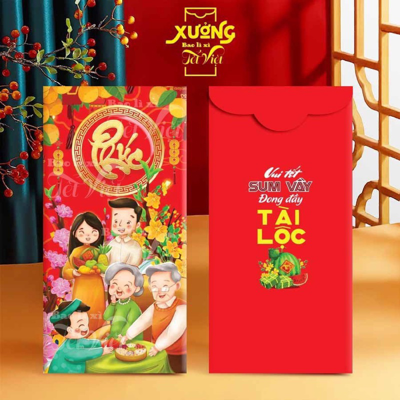 10 bao lì xì tết sum vầy 2024 rẻ đẹp