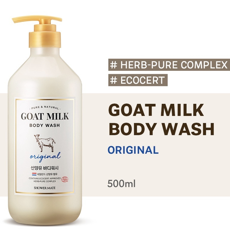 Mangtaybaby - Sữa tắm dê giảm mụn lưng Shower Mate Goat Milk hỗ trợ trắng da, giảm viê m lỗ chân lông, chống lão hoá