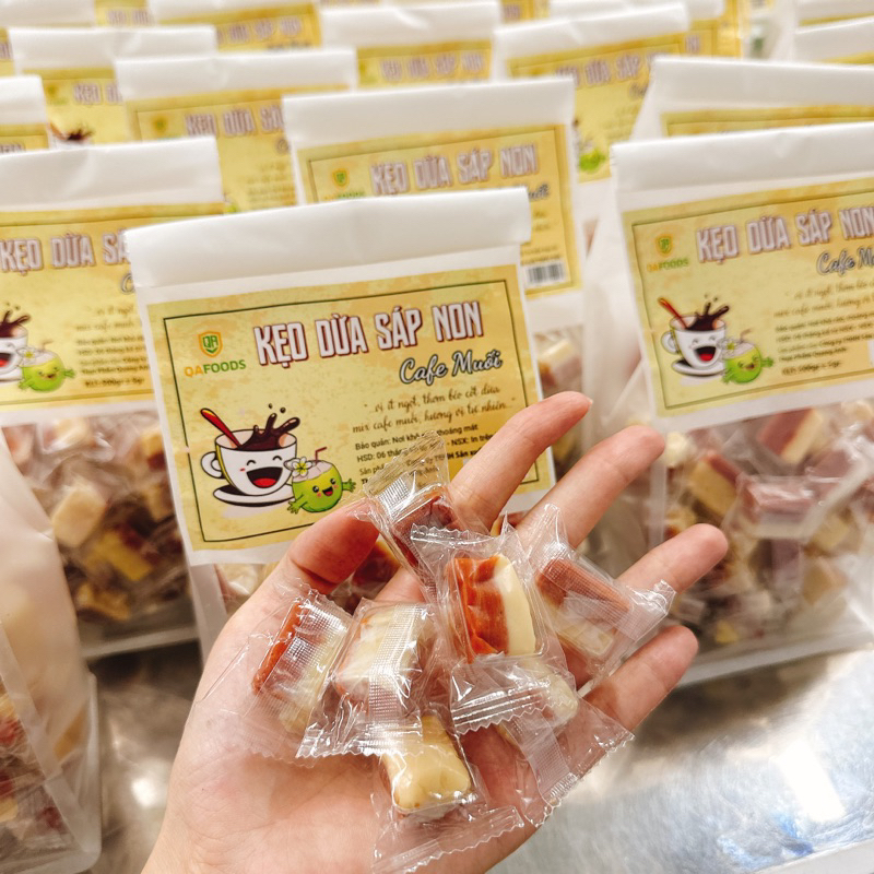 Kẹo Dừa Sáp Non Cafe Muối 500gr