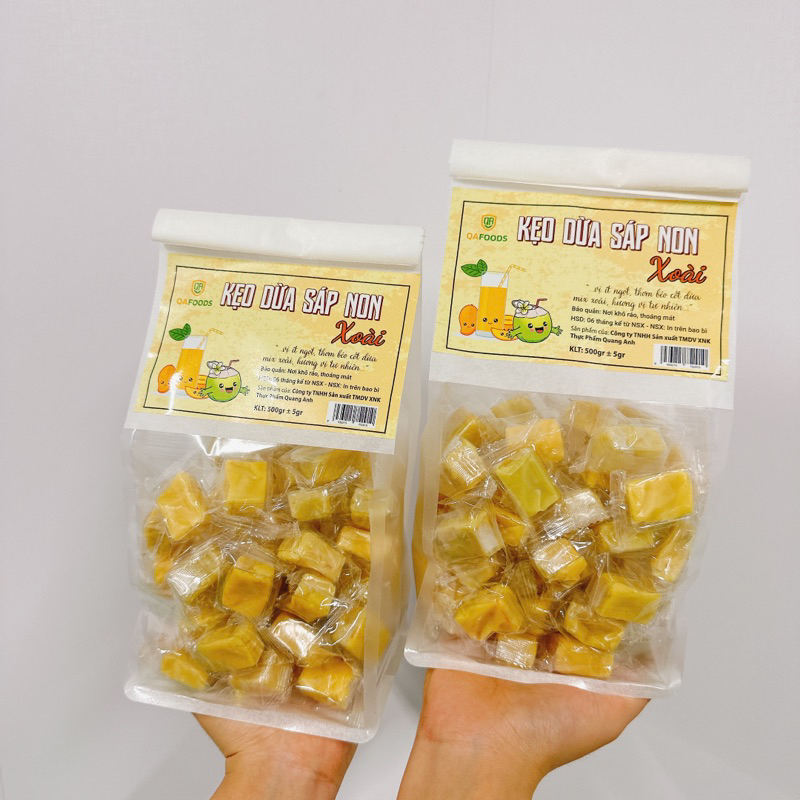 KẸO DỪA SÁP NON VỊ XOÀI 500gr