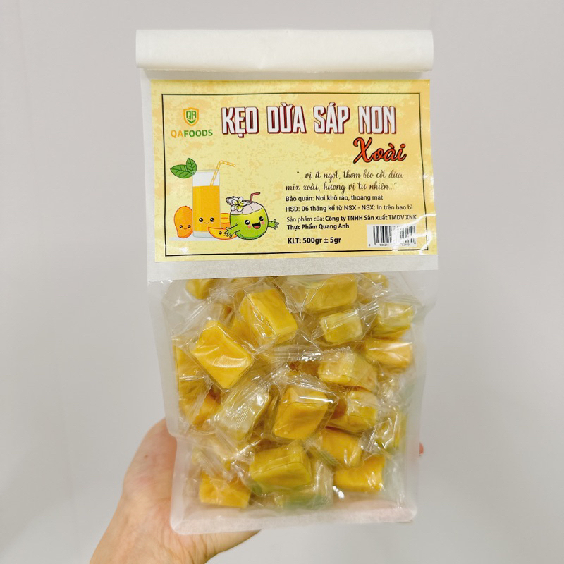 KẸO DỪA SÁP NON VỊ XOÀI 500gr