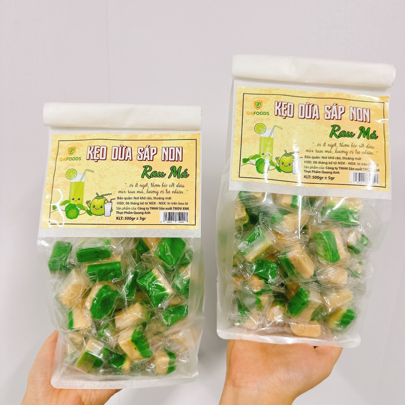 Kẹo Dừa Sáp Non Rau Má 500gr