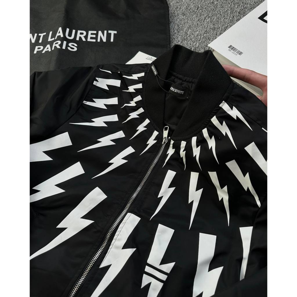 Áo khoác Bomber tia sét AN32 chất nỉ bóng 2 lớp lót lụa năng động trẻ trung