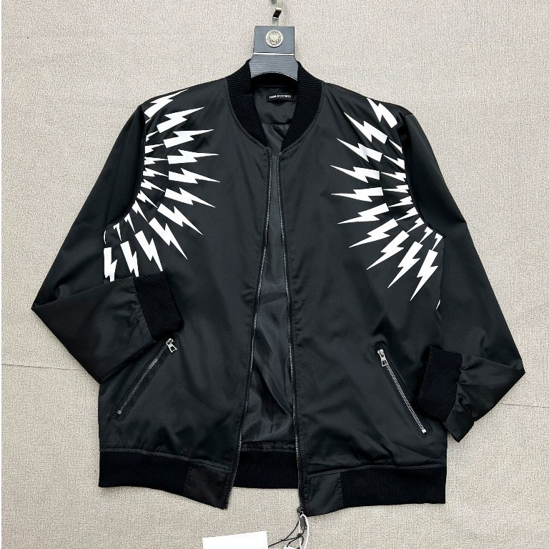 Áo khoác Bomber tia sét AN32 chất nỉ bóng 2 lớp lót lụa năng động trẻ trung