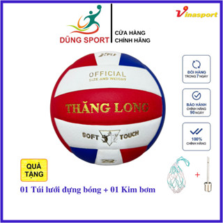 Bóng Chuyền Thăng Long Dragon DG 7400 Đỏ Hàng Xuất Khẩu Chính Hãng Tiêu Chuẩn Thi Đấu - Tặng Túi Lưới Và Kim Bơm