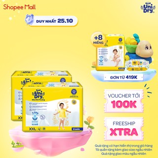 Tã quần UniDry Siêu khô thoáng gói Jumbo mới size XXL - 28 miếng