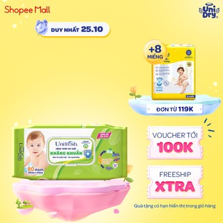 Khăn ướt Unifresh Baby Aloe Vera 80 miếng