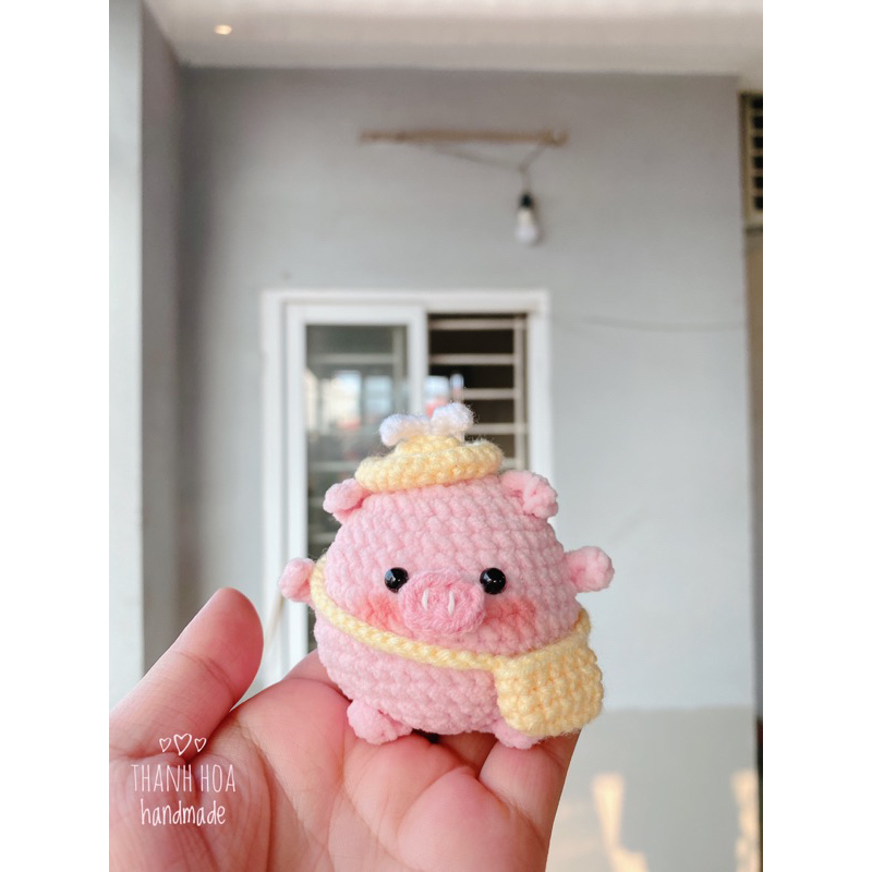 Heo hồng bằng len, Heo handmade