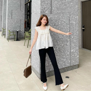 Quần jeans loe lưng cao chất siêu cấp