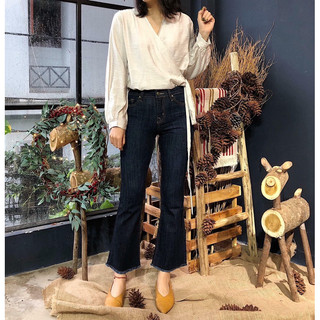 Quần jeans loe lưng cao chất siêu cấp