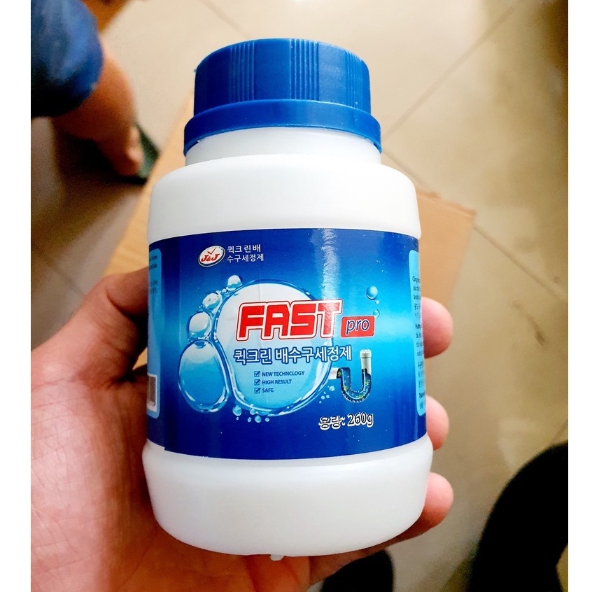 Bột thông tắc cống, đường ống nước, bồn cầu cực mạnh - nắp xanh