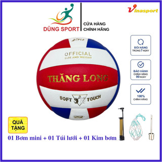 Bóng Chuyền Thăng Long Dragon DG 7400 Đỏ Xuất Khẩu Chính Hãng Tiêu Chuẩn Thi Đấu - Tặng Bơm Mini Túi Lưới Và Kim Bơm