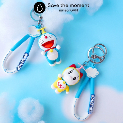 Móc khóa Doraemon chính hãng  chủ đề chong chóng tre nè Dorami