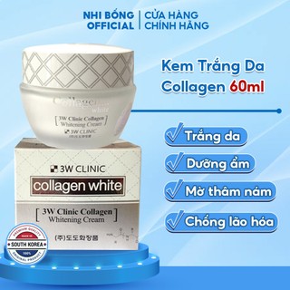 Kem Trắng Da Dưỡng Ẩm Chống Lão Hóa Chiết Xuất Collagen 3w Clinic Hàn Quốc 50ml Giúp Da Trắng Sáng Và Mềm Mịn Tự Nhiên