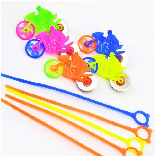 Đồ chơi xe rút chạy bánh đà/ Xe Mô tô/ Xe Đạp Kéo Vuốt Bằng Tay