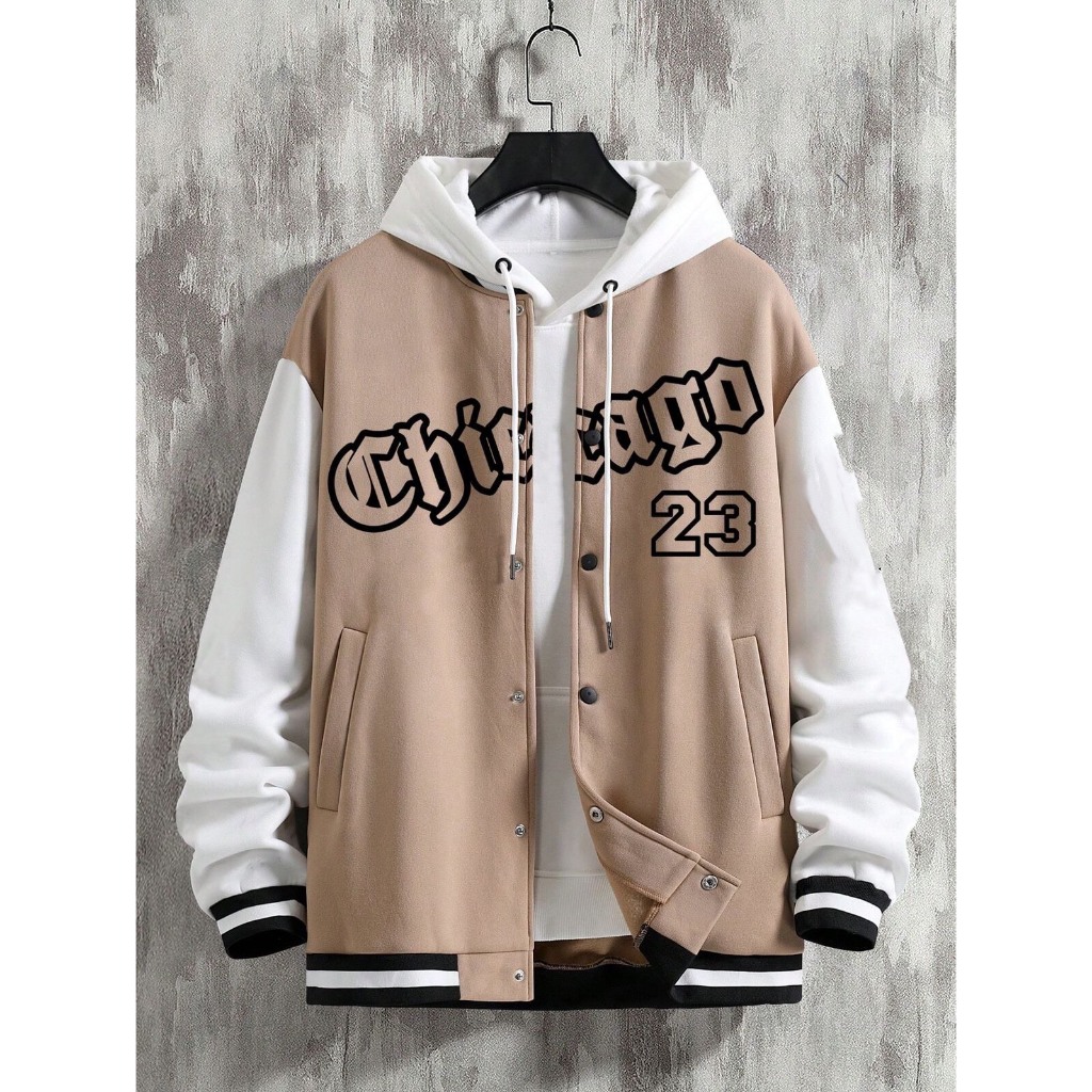 Áo khoác Bomber nỉ cotton Chicago 23
