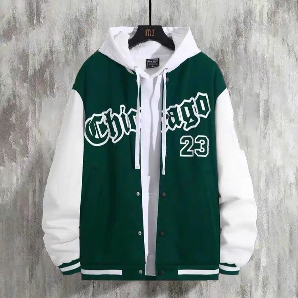Áo khoác Bomber nỉ cotton Chicago 23