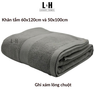 Khăn tắm cotton cỡ vừa cao cấp BASIC, KT 50x100cm