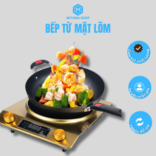 Bếp điện từ mặt lõm, bếp từ đơn đa năng công suất 3500w, hẹn giờ tiết kiệm điện chịu lực tới 90kg