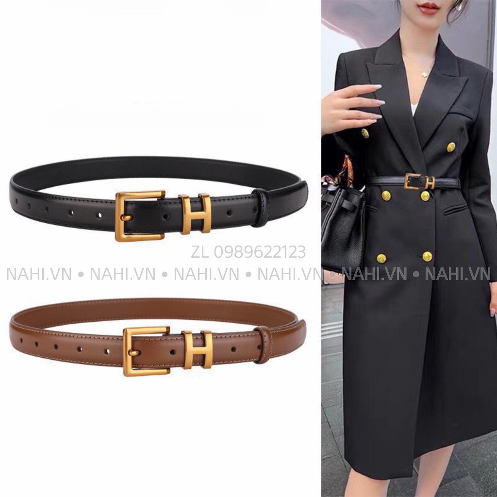 Dây lưng nữ Nahi.vn đai vuông chữ H và đai chữ H PK01