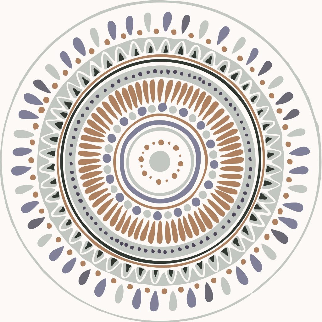[Quà tặng] Thảm canvas hình tròn, trải sàn