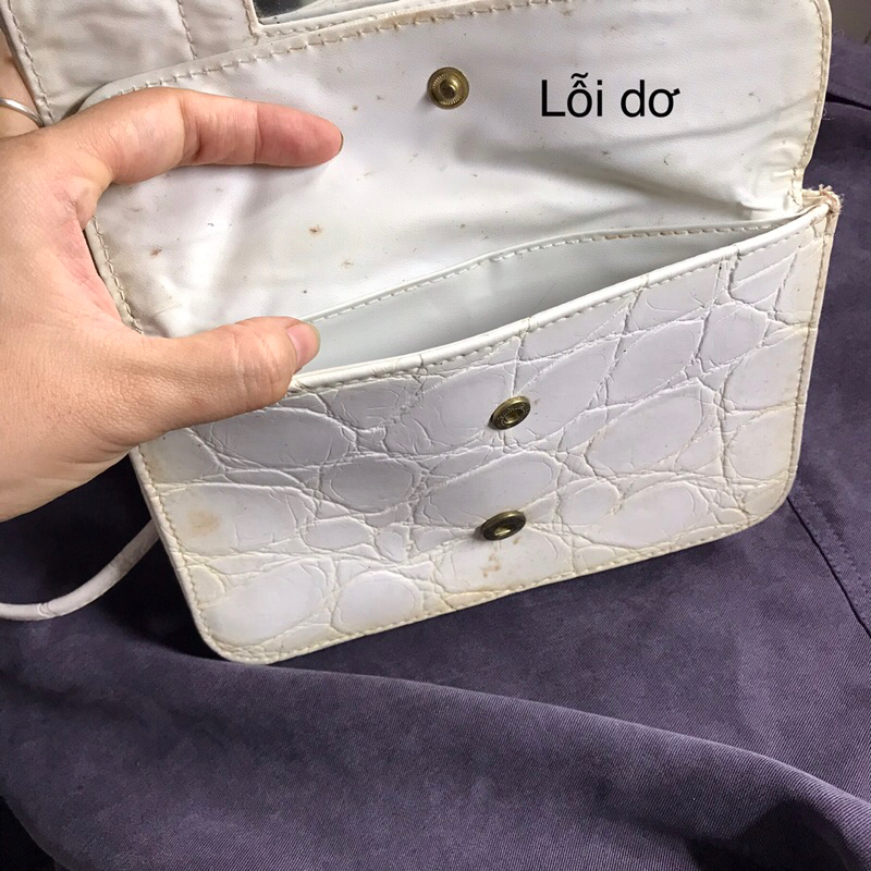 Túi 2hand trắng đeo chéo giỏ si