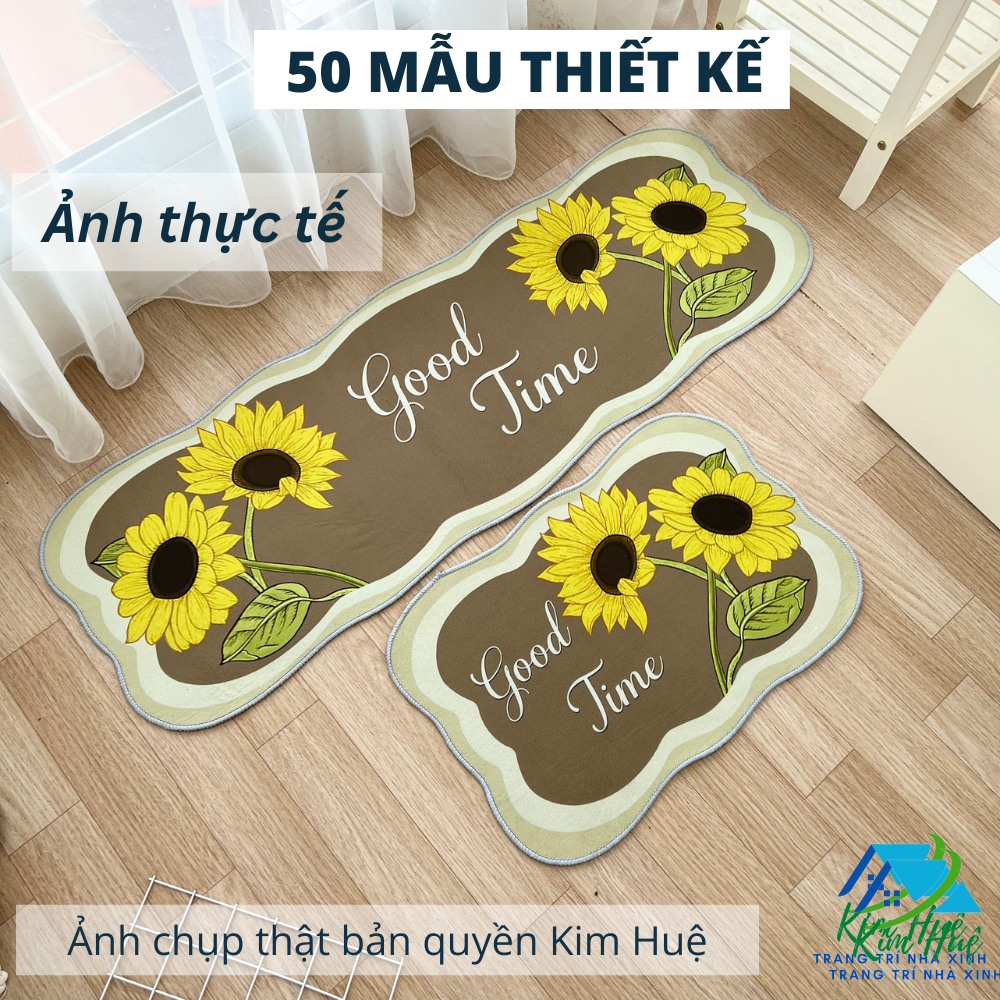 Thảm lau chân nhà Bếp chùi chân trải sàn hình thú phòng khách phòng tắm 3d chống trượt cao cấp đế cao su hút nước