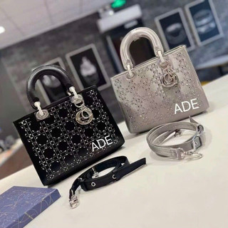 Túi lady đính hạt sz 18 và 20.5 kèm dây đeo full box - hana bag