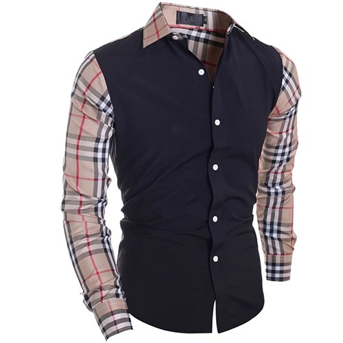 Sơ mi nam phối màu độc đáo trẻ trung năng động dáng body 1 siêu phẩm cho nam giới N57