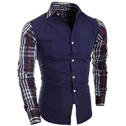 Sơ mi nam phối màu độc đáo trẻ trung năng động dáng body 1 siêu phẩm cho nam giới N57