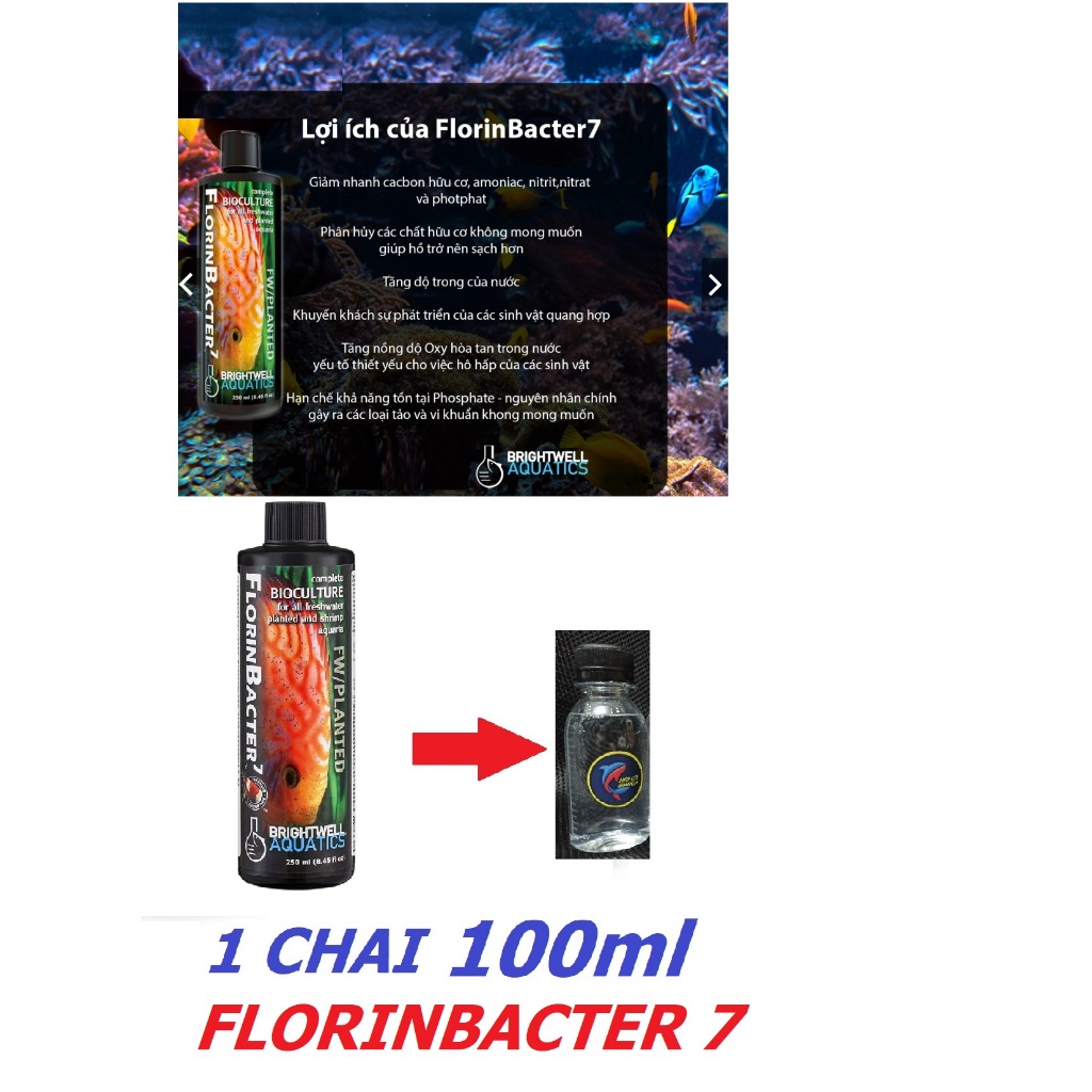 Vi sinh MicroBacter 7 và Florinbacter 7 chuyên dụng cho bể thủy sinh –vi sinh cao cấp Brigh.twell Aqua.tics