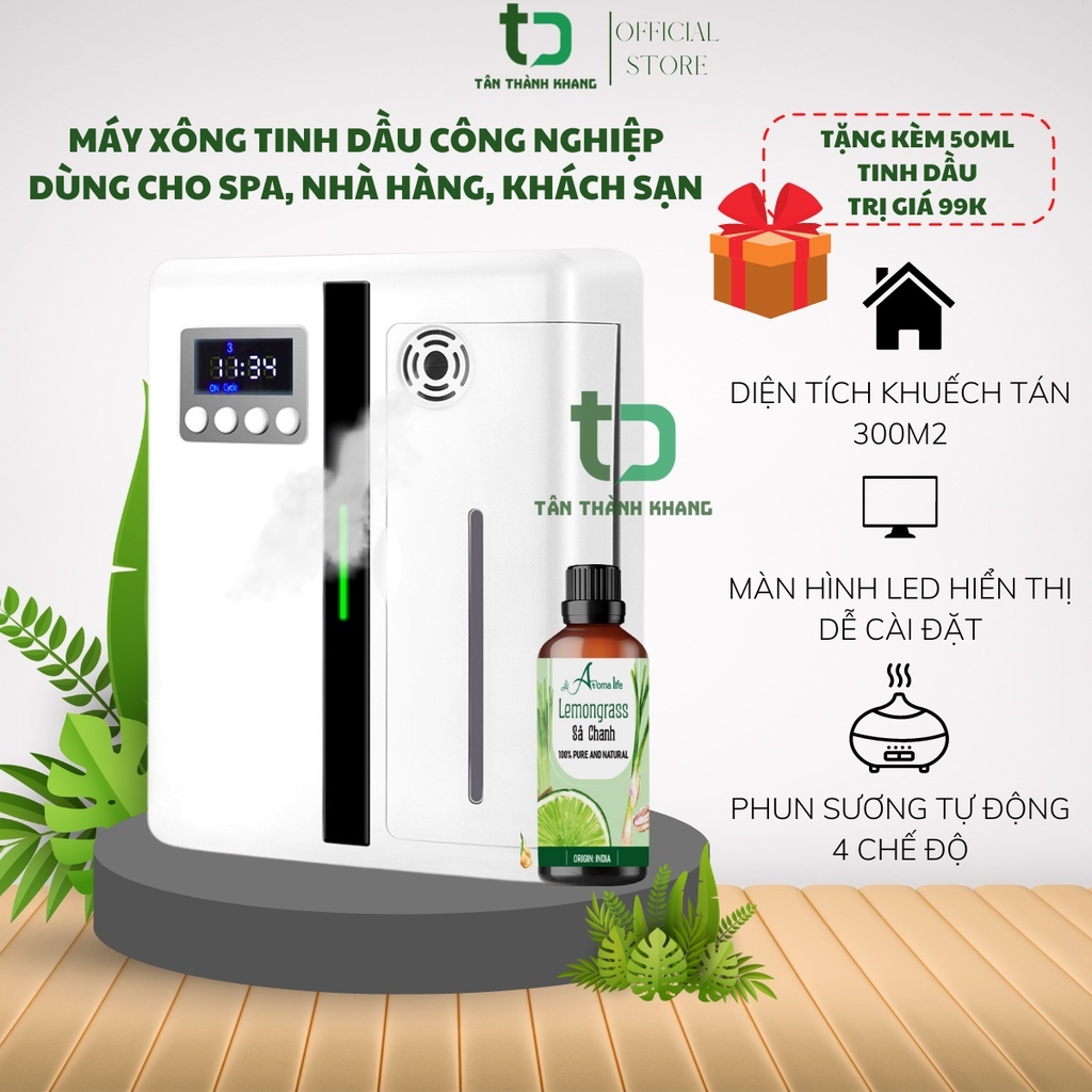Máy xông tinh dầu công nghiệp  khuếch tán phun sương cho spa, khách sạn, nhà hàng - BH 12 tháng sỉ giá tốt