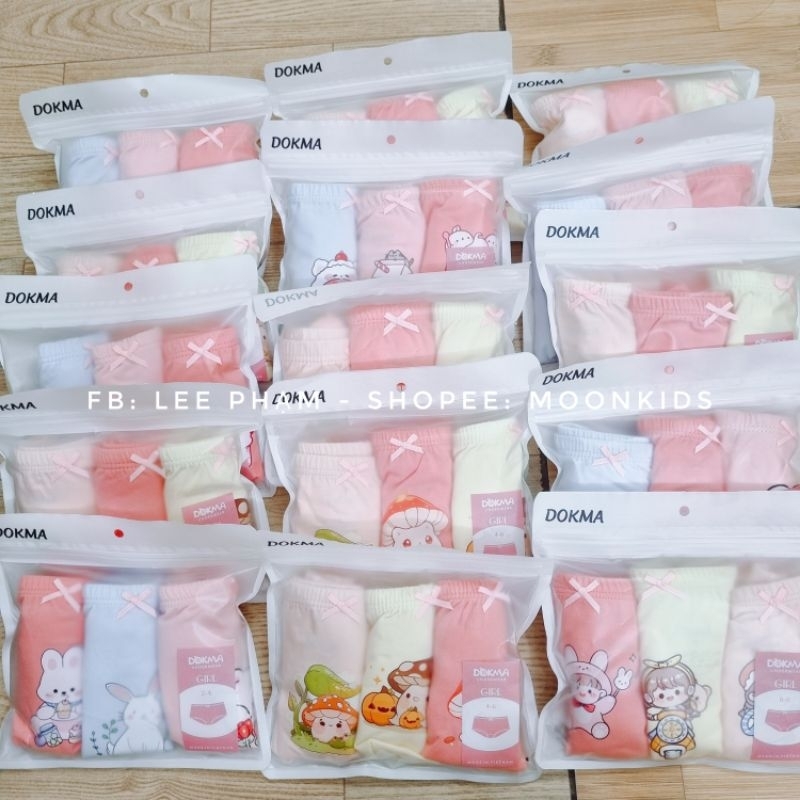 Set 3 quần chip đùi bé gái Dokma