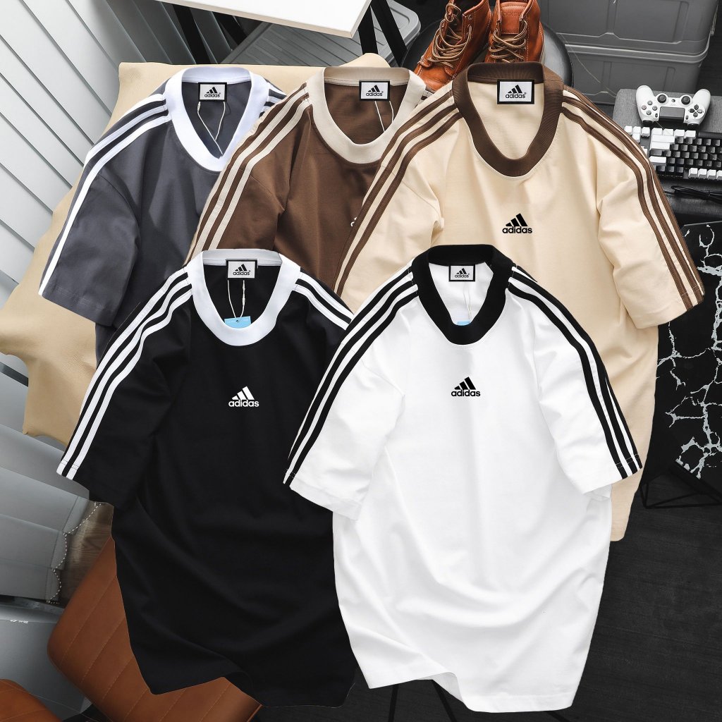 ÁO THUN NAM A.DI.DAS LOGO  ÉP CAO THÀNH CAO CẤP