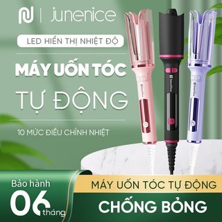 Máy uốn tóc tự động JuneNice với đèn LED hiển thị nhiệt độ lõi gốm bảo vệ chống phỏng lọn sóng
