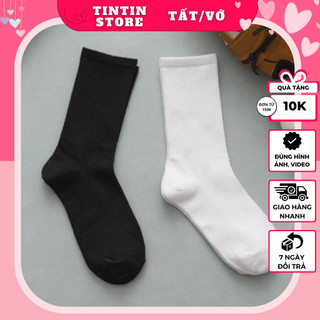 Set 10 đôi tất cao cổ trơn phong cách hàn quốc tc26 tacostore