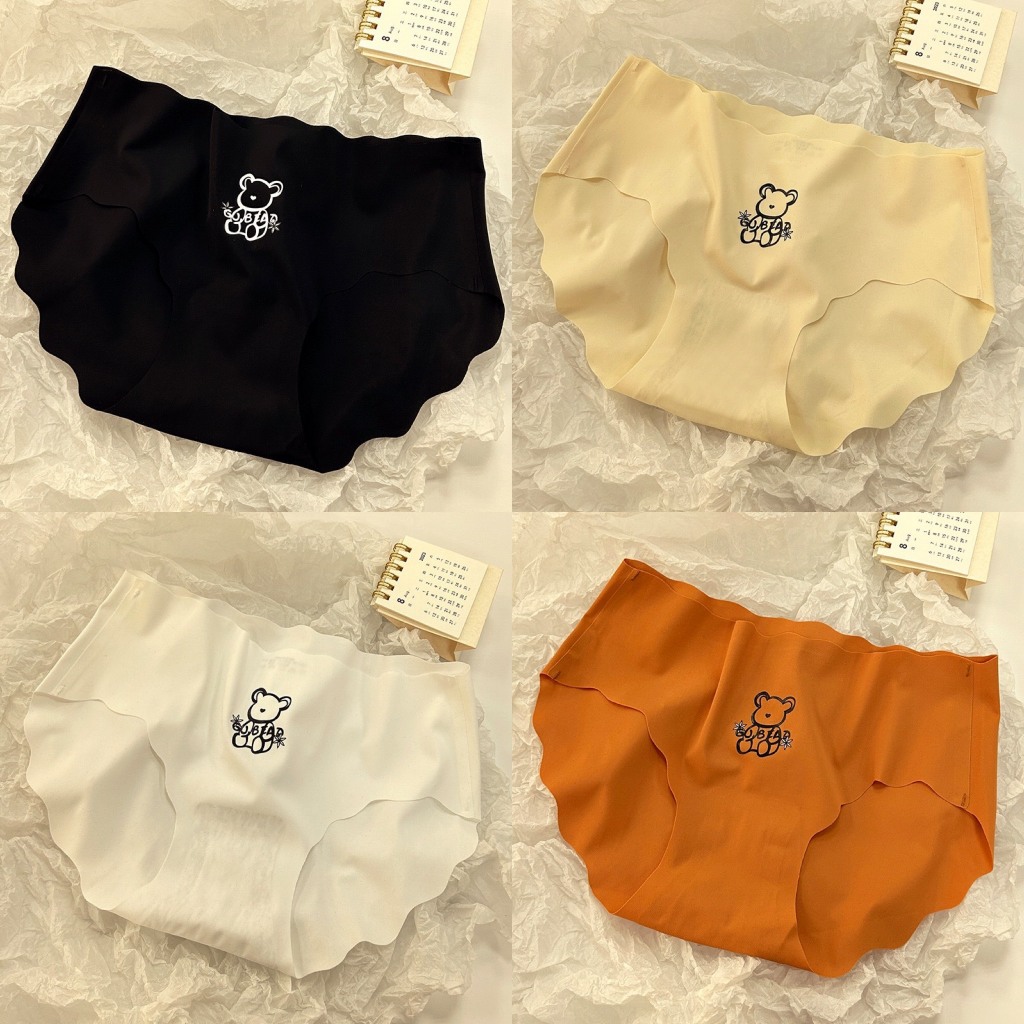 Quần Lót Nữ Su Sóng In Hình Gấu Không Lộ Viền Sexy 812