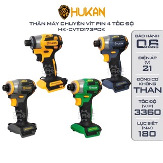 Thân máy chuyên vít HUKAN CVTD173PCK, Động cơ Không chổi than, Lực siết 180Nm, 4 tốc độ