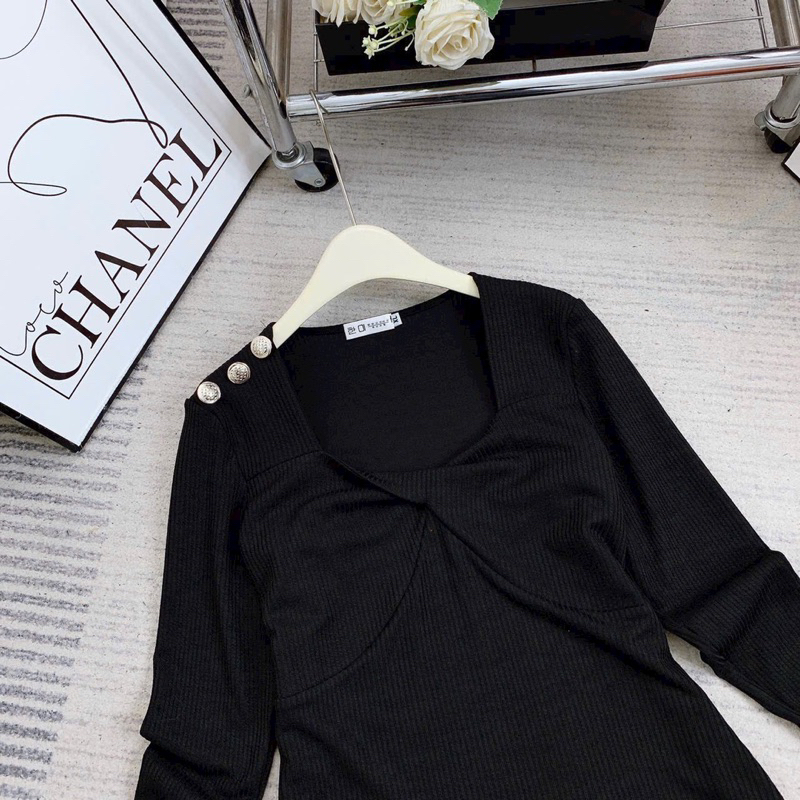 Bigsize - Áo tăm 3 khuy xoắn ngực tay xỏ ngón 60kg-90kg