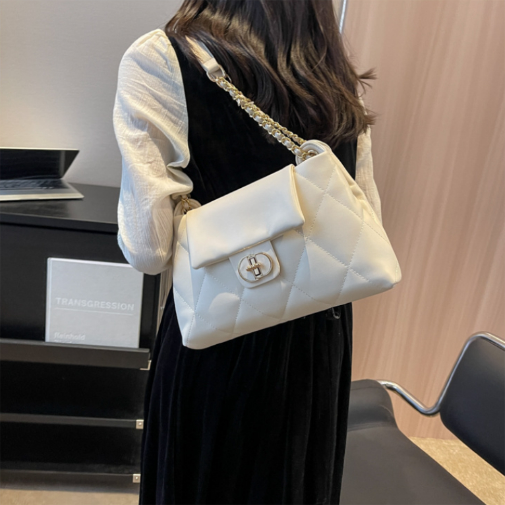 Túi xách nữ thời trang túi đeo vai trần trám da mềm ngăn rộng phong cách trẻ trung NQD88 TX105