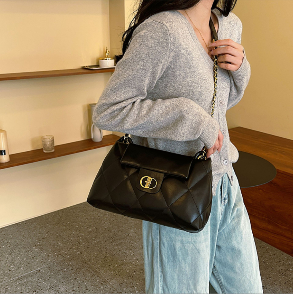 Túi xách nữ thời trang túi đeo vai trần trám da mềm ngăn rộng phong cách trẻ trung NQD88 TX105