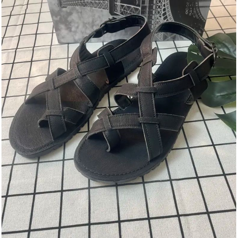 Dép Sandal Nam Quai Da, Dép sandal unisex nam quai da bò thật Hàng Chuẩn Cao Cấp