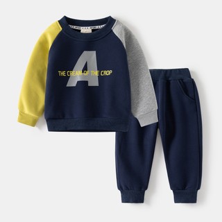 Bộ Nỉ Bé Trai WAPYPY Lót Lông - Phong Cách Hàn Quốc Cho Mùa Thu Đông Bé Từ 9-29kg HBN104