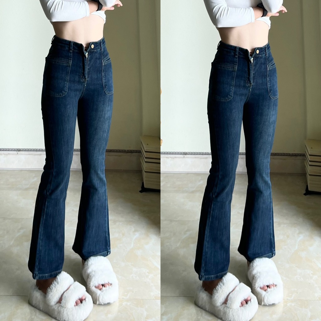 ( Loại 1 )Quần jeans loe 2 túi to chất jeans chéo,Quần đi học Yến Tee 10045 10048