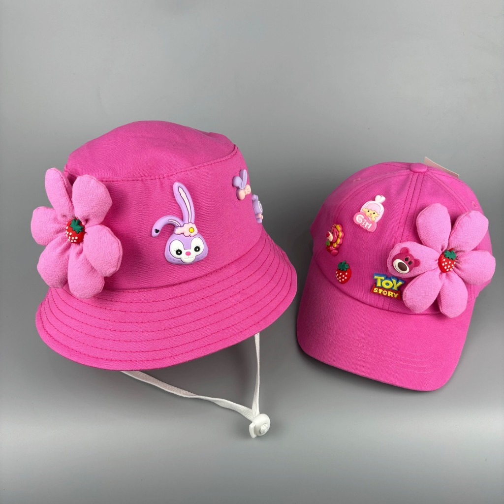 MŨ TAI BÈO GẤU DÂU LOTSO CHO BÉ GÁI - NÓN VÀNH GẤU DÂU ĐI HỌC ĐI CHƠI CHO TRẺ EM